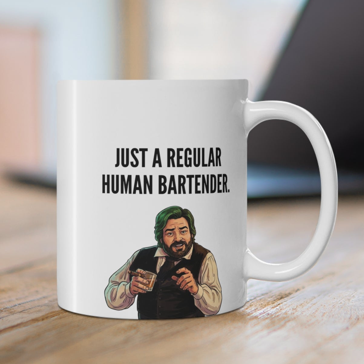 Jackie Daytona Quote Human Bartender Mug — 11oz Inspirational Coffee Cup