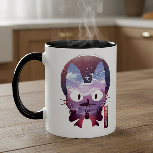 Mug with anime character design on a white background