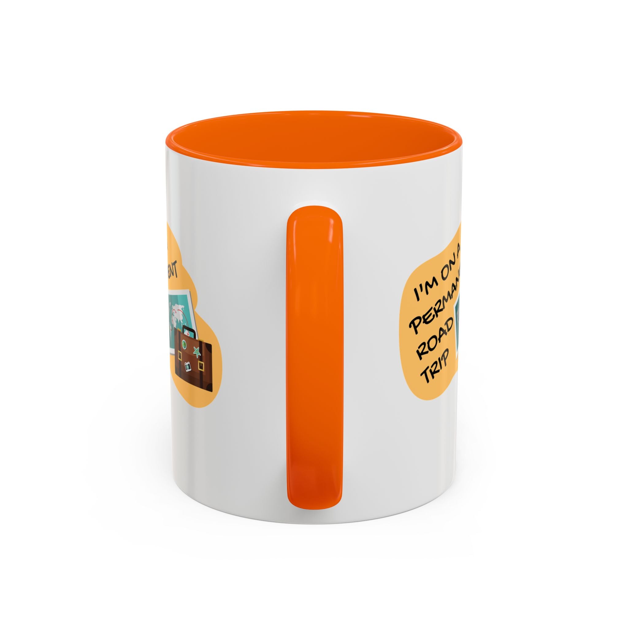 I'm on a Permanent Road Trip Vacation Travel Accent Coffee Mug  (11oz/15oz)